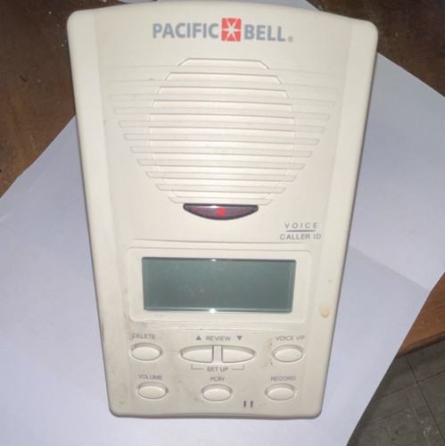 Pacific Bell Voice 6509 Caller ID Display Box Beige Voice VIP Call Waiting RJ-11