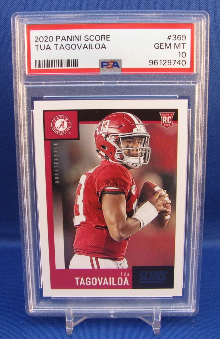 2020 Score "TUA TAGOVAILOA" Rookie Card ~ Graded PSA 10 Gem Mint !!!