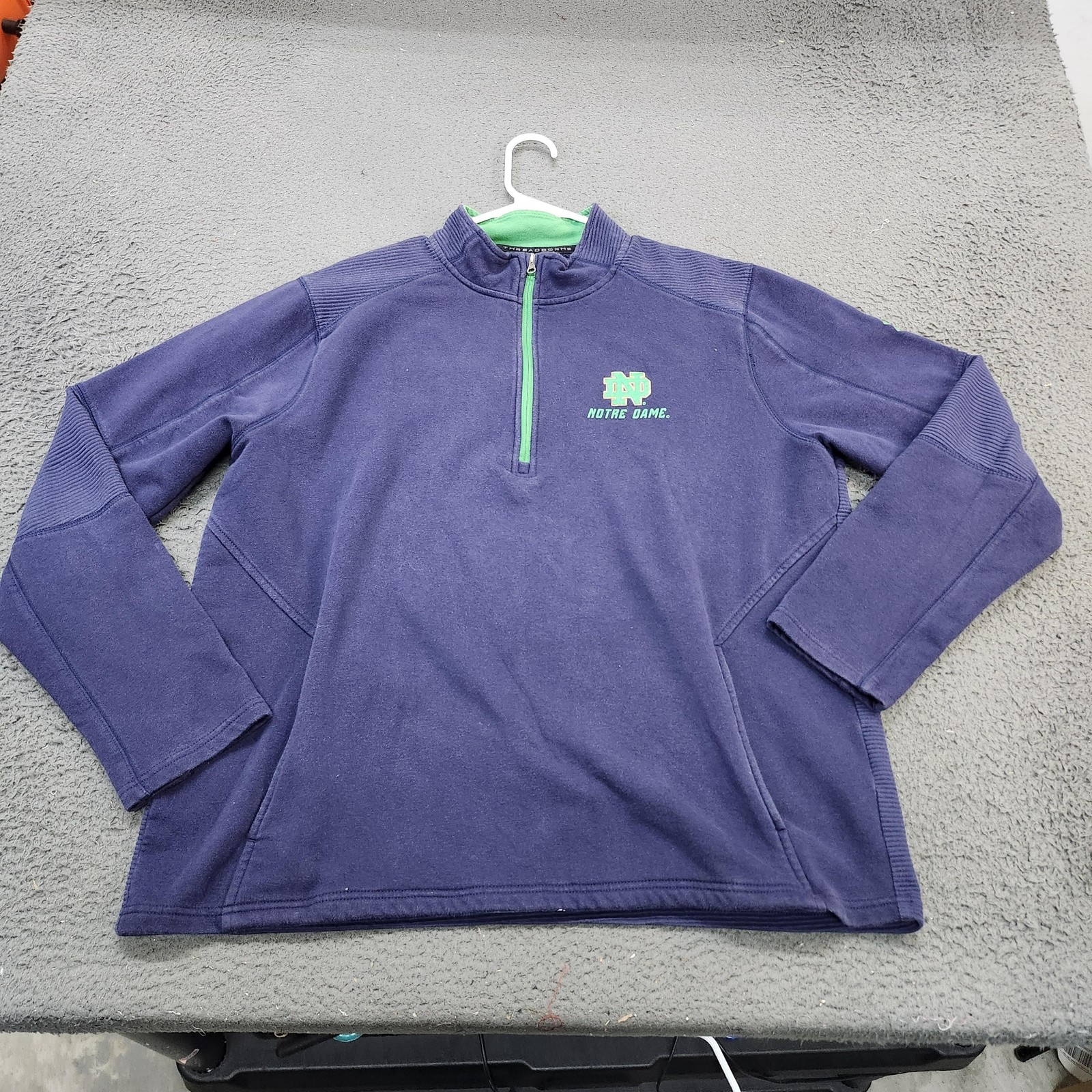 Notre Dame Fighting Irish Sweatshirt Mens XL NCAA Football Under Armour 1/4 Zip