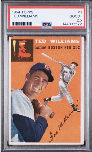 1954 TOPPS #1 TED WILLIAMS PSA 2.5 Super Clean Recently Graded 🔥