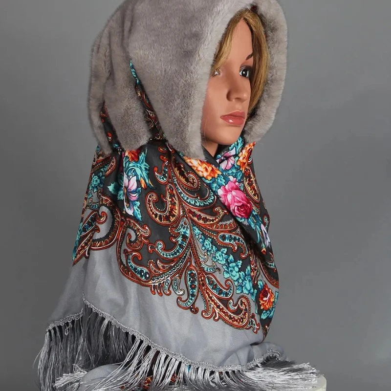 Women Winter Luxury Full Pelt Faux Leather Scarf Hat Female Outdoor Headscarf
Opens in a new window