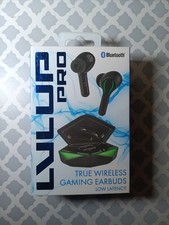 LVLUP Pro True Wireless Gaming Earbuds- Light Up  Bluetooth-Low Lat NIB