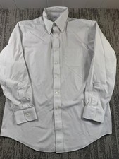 Brooks Brothers Dress Shirt Mens 16 34/35 White Check Regent Non Iron Supima