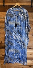 Vintage 70  s Kaftan Mumu Lounger House Dress Cover Up Medium