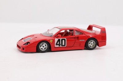 Bburago Ferrari F40 Competition #40 1:24 Diecast Model Race Car MADE ITALY