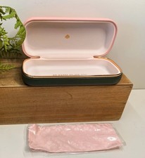 Kate Spade Hard Clamshell Eyeglasses Sunglasses Case Pink Green Medium