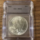 1922 ICG MS62 PEACE DOLLAR