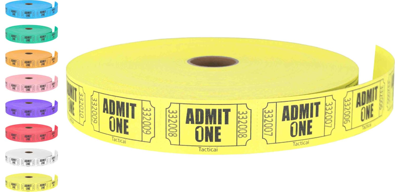 2000 Raffle Tickets Single Roll Admit One for Events Classes Entry  