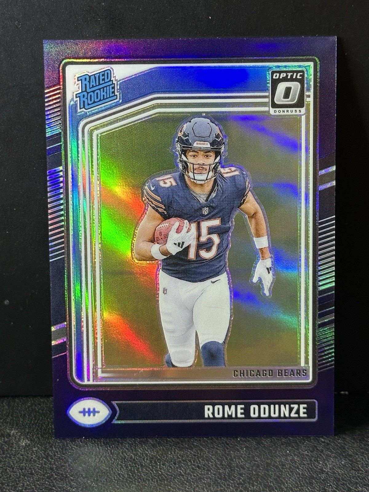 ROME ODUNZE 2024 Donruss Optic #286 Purple Prizm RC 8/60 Rated Rookie Da Bears!