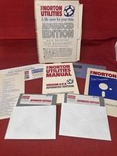 Norton Utilities Advanced Edition Version 4.0 1987 5.25" Disk  Manuals