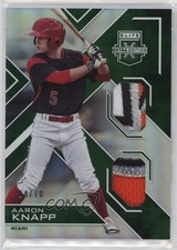 2016 Panini Elite Extra Edition Dual Materials Emerald 4/10 Aaron Knapp r9d