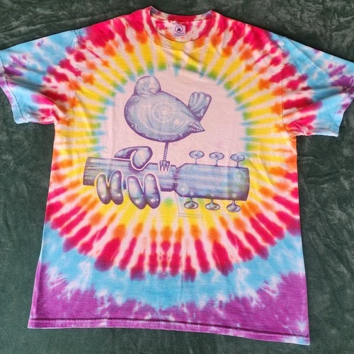Woodstock 99 Rome NY Tie Dye Concert Festival T 1990s vintage concert t-shirt, vintage, size L, single stitch, B+ condition
