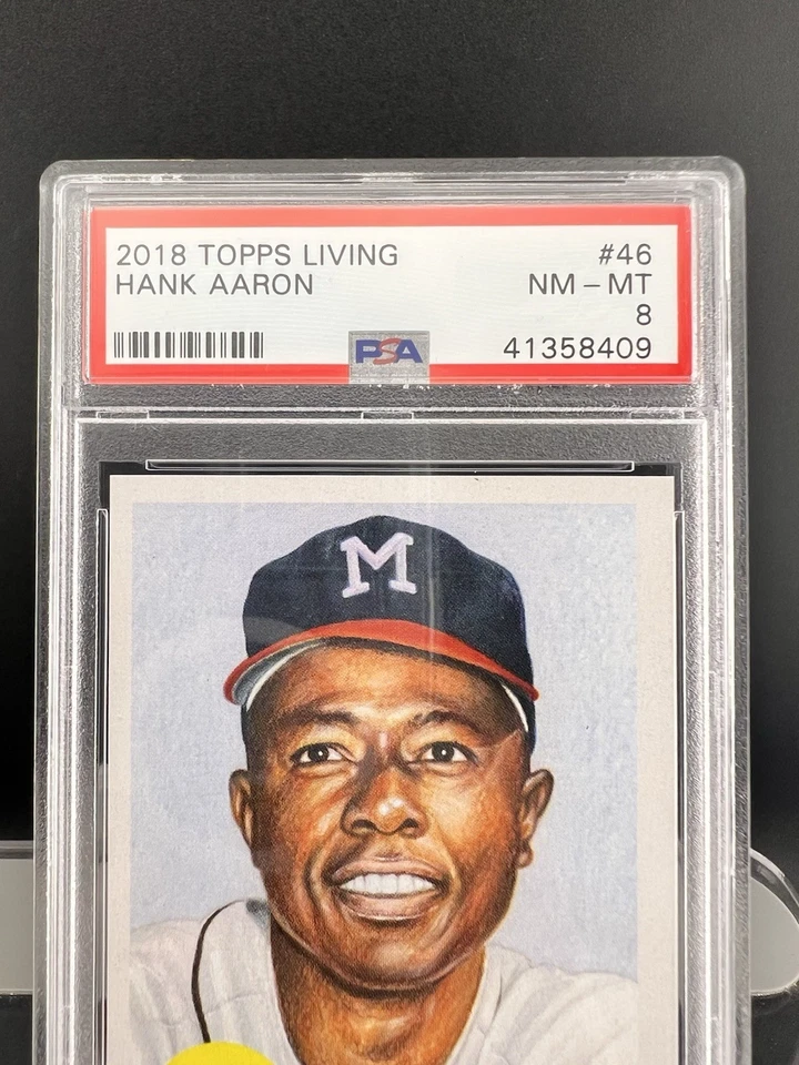 2018 Topps Living Set Online Exclusive /11233 Hank Aaron #46 PSA 8 NM-MT HOF - Image 4 of 4