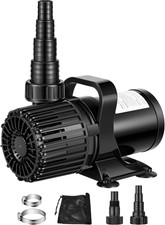 3000 GPH Submersible Water Pump with Barrier Bag, 150W Pond Pump, Ultra Quiet Aq