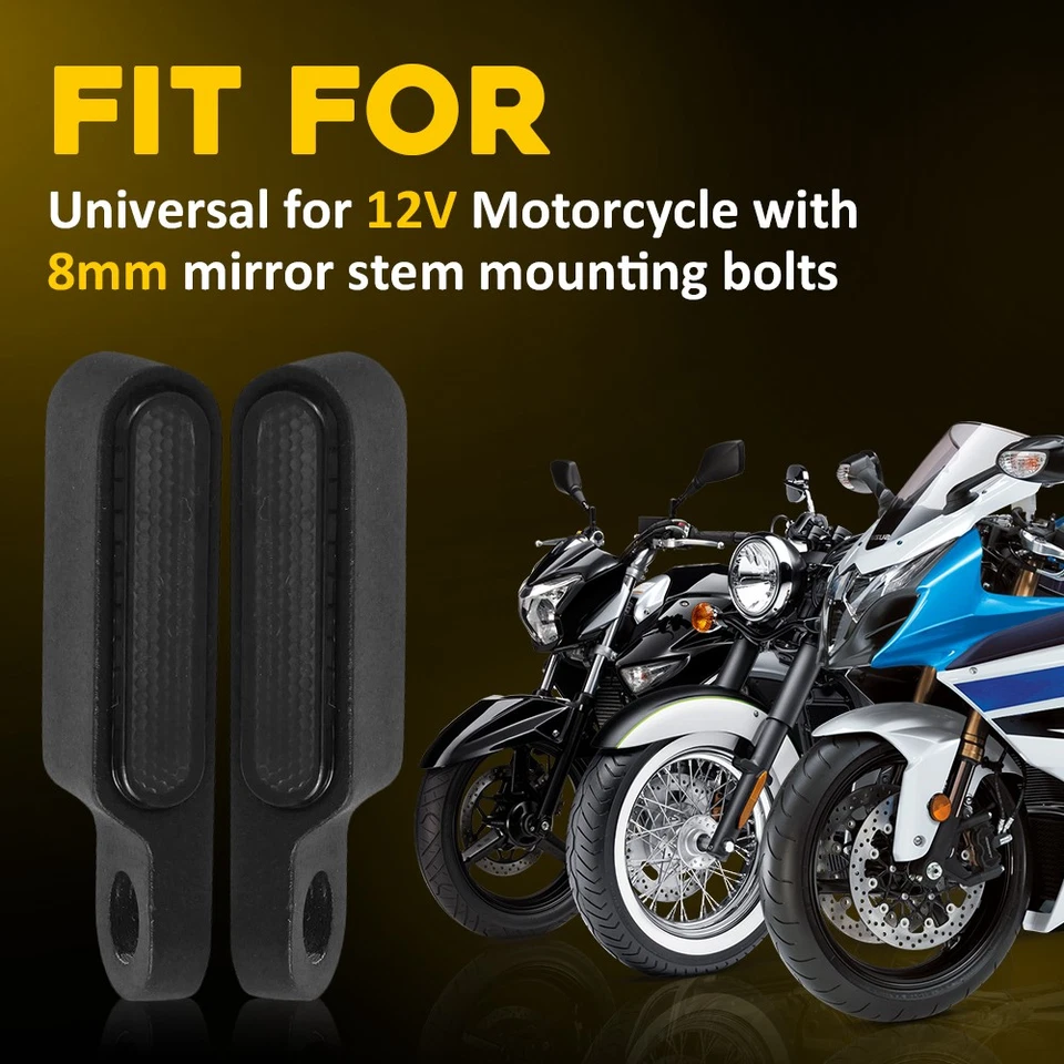 Mini luz intermitente LED para moto manillar intermitente indicadores lámpara todo terreno Foto 4 de 4