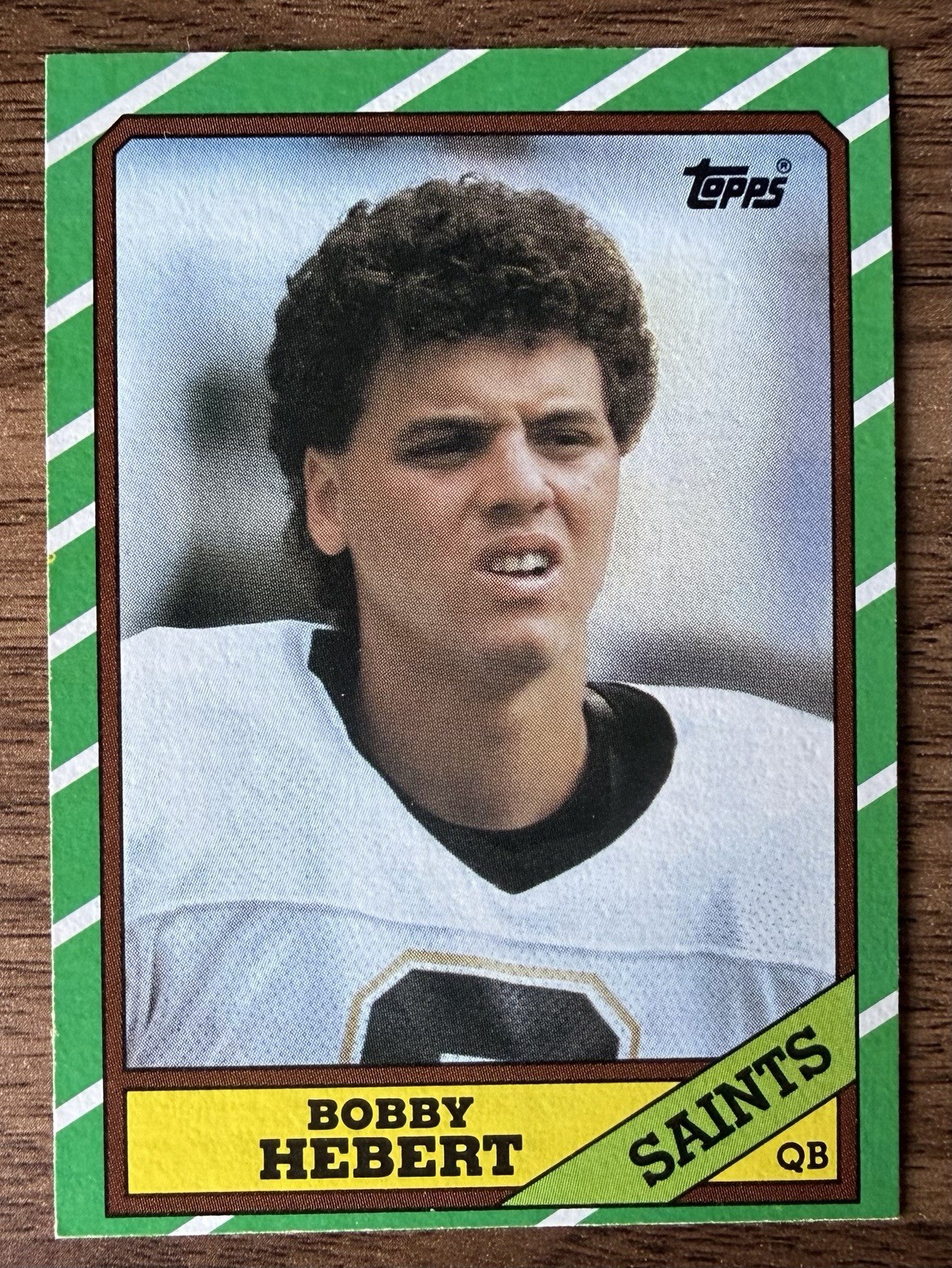 1986 Topps #339 Bobby Hebert RC New Orleans Saints NRMT