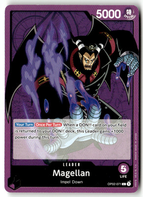 One Piece TCG Bandai OP02-071 Magellan Leader