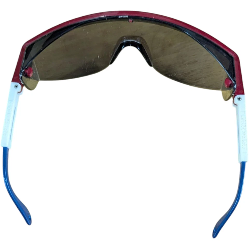 Patriot Safety Sunglasses UVEX Z87 Red White 80s Made USA Vintage Mechanic - Image 4 of 4