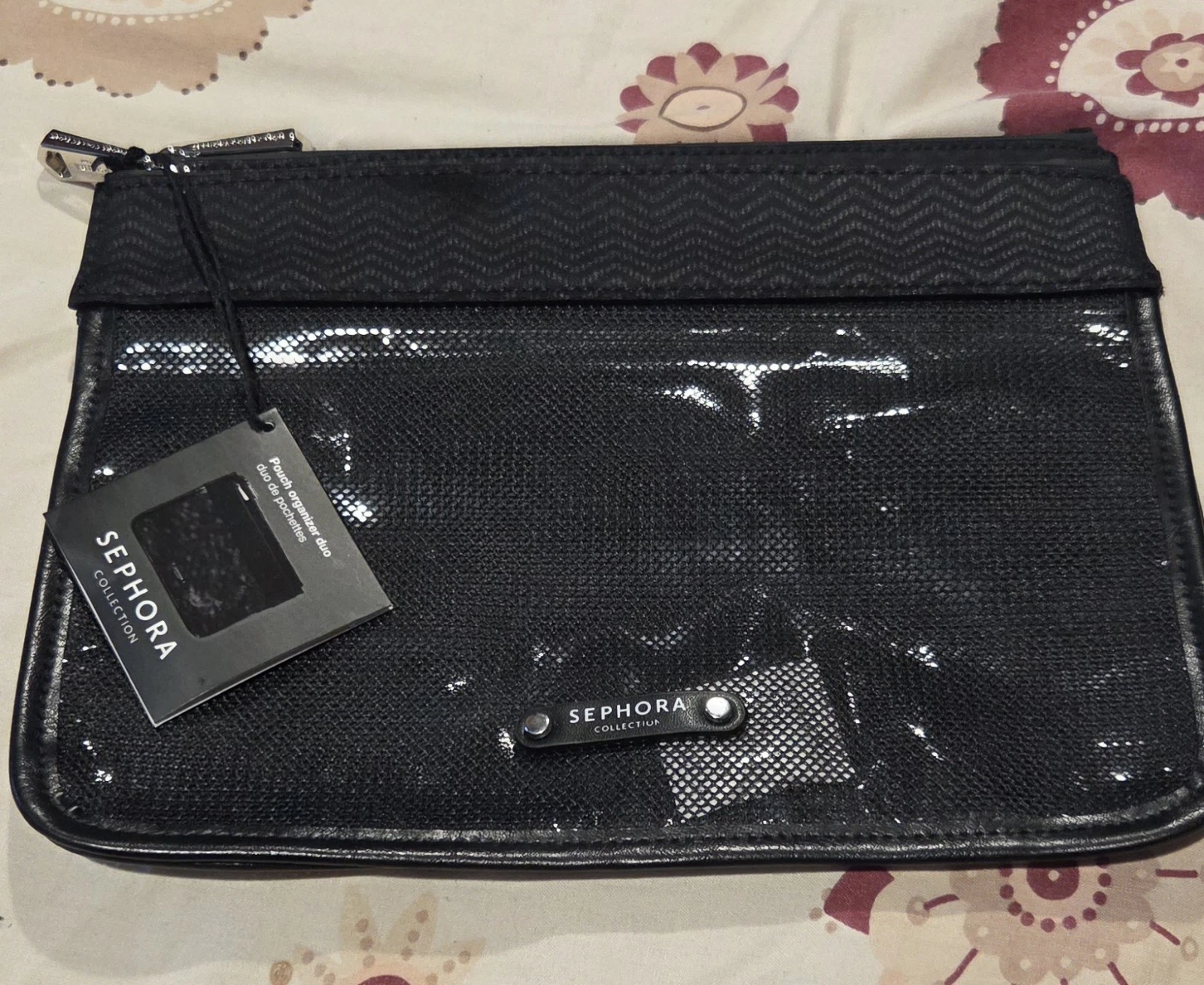 Sephora Collection Zipper Pouch Organizer Travel Duo Bag Duo New