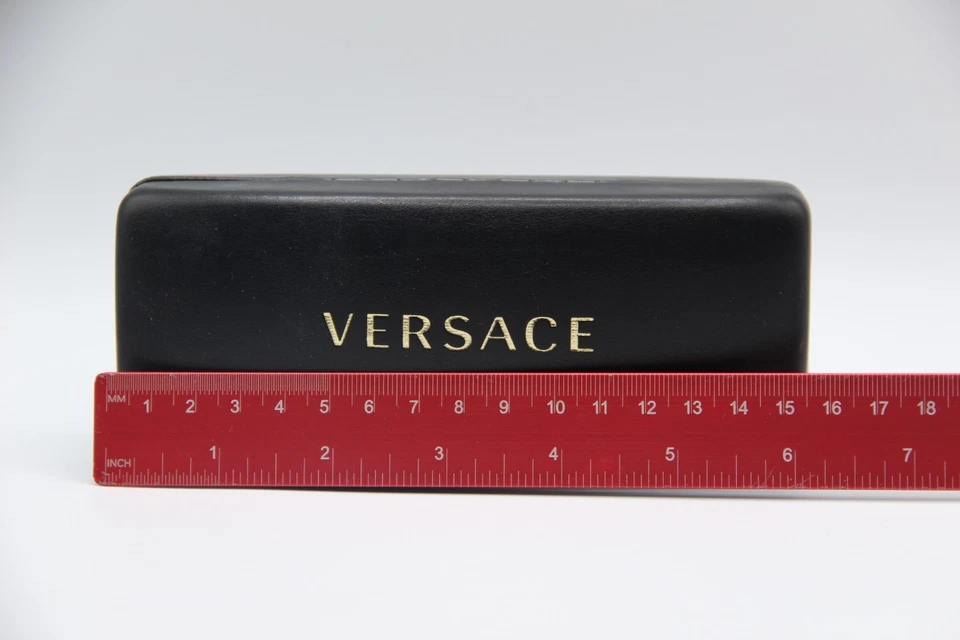 NUEVO VERSACE NEGRO PEQUEÑO AUTÉNTICO GAFAS GAFAS GAFAS DE SOL ESTUCHE CON TELA Foto 2 de 4