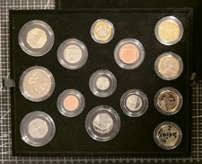 2021 Royal Mint PREMIUM Proof 14 Coin Set with error display case and RM letter