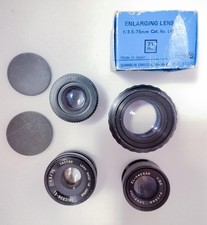 Darkroom Enlarger Lens Bundle Rodenstock Omega 1x 150mm, 1x 50mm, 2x 75mm Macro