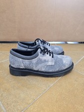 Dr. Martens 8053 Grey Dye Stonewashed Hairy Suede Oxford Shoes Men's 8 / Women 9