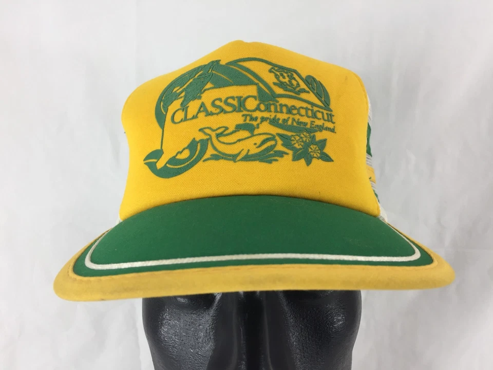 Clásico Connecticut El Orgullo de Nueva Inglaterra Tres Tiras Snapback Sombrero Ajustable Foto 2 de 4