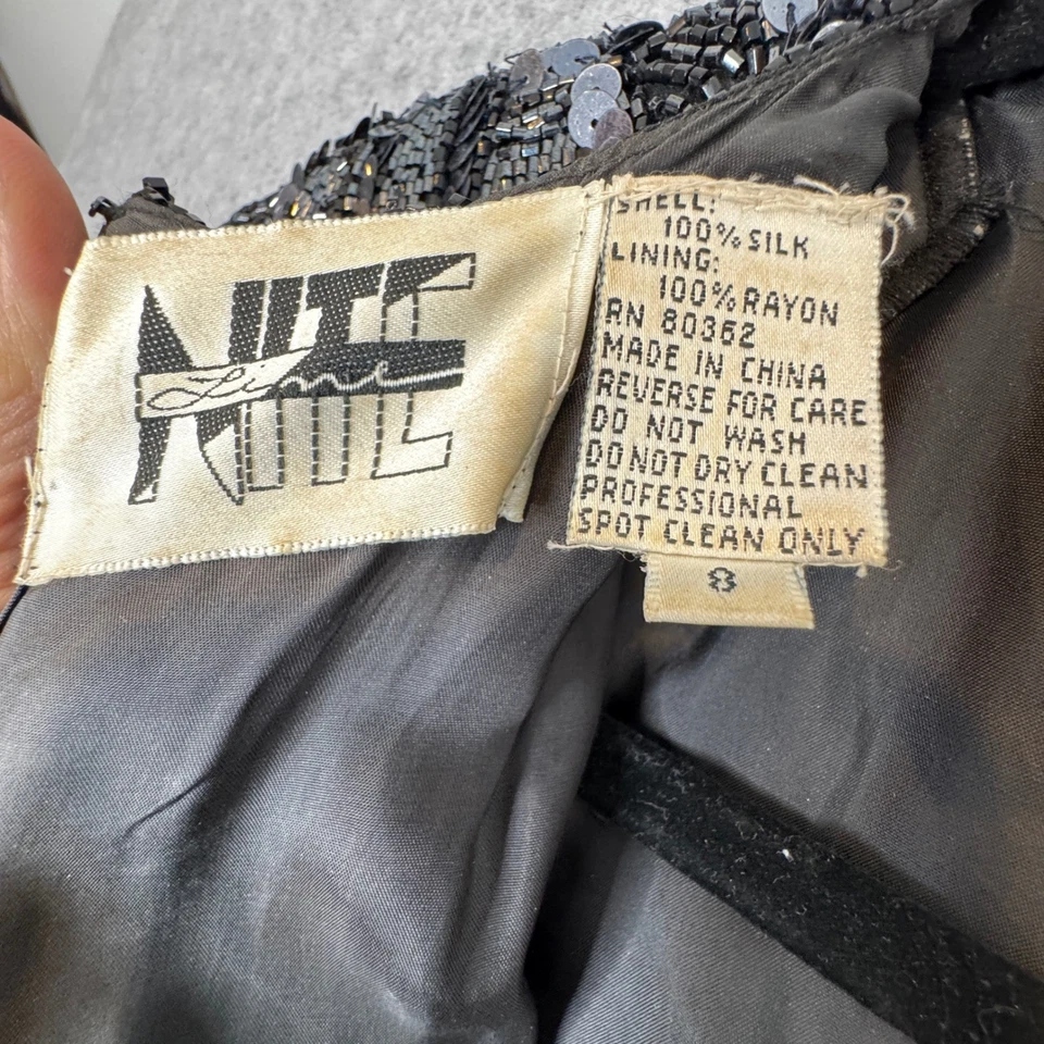 Vestido de Noche Vintage Art Deco Facetado Corneta Cuentas Retro Glamour Años 20 Elegancia 8 Foto 3 de 4