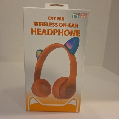 7 Color Lightening Headphone Cat Ear  Wireless Bluetooth Over The Ear Headphone 