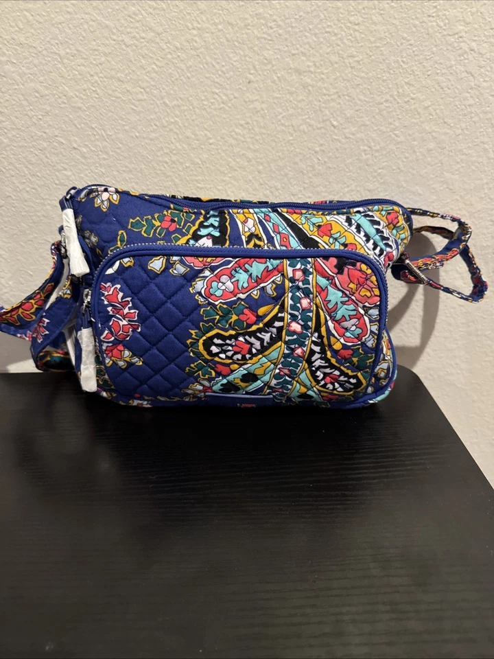 💜 VERA BRADLEY Carson Bolso de Hombro ROMANTIC PAISLEY Bandolera Cartera NUEVO Foto 3 de 4