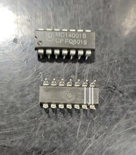 5 PACK   -  MOTAROLA   MC14001B (CD4001) QUAD 2-IMPUT NOR GATE   -   NEW