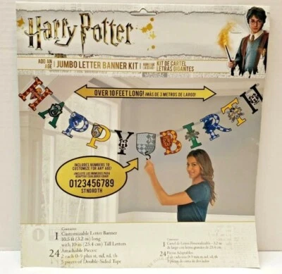 AMSCAN Harry Potter Birthday Party JUMBO LETTER BANNER KIT Wall Decoration Supplies NEW