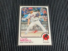 2022 TOPPS HERITAGE HIGH TYLOR MEGILL *REAL ONE RED INK ROOKIE AUTO #7/73*  METS
