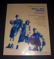 Bell Biv DeVoe Gangsta 1992 Short Print Poster Type Advert, Promo Ad