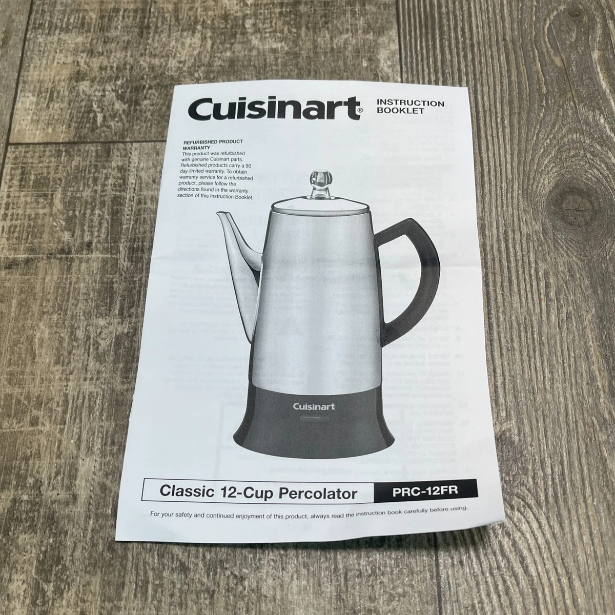 Cuisinart 12-Cup Classic Stainless Steel Percolator