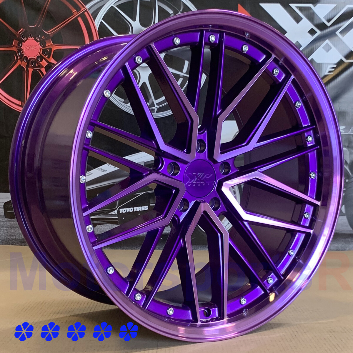 XXR 571 Wheels 20 x 9 10.5 +35 Purple Staggered Rims 5x4.5 19 Ford