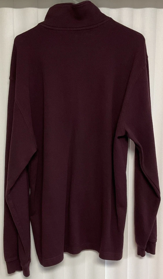 Мужской пуловер IZOD на молнии 1/4 очень большой фиолетовый. 6806 - Изображение 2 из 3