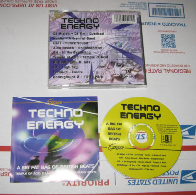 Techno CD Techno Energy Big Fat Bag British Beats (1997 Drop Music) VG+ 10 Track