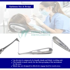 DEL 1L Dental Root Elevators Oral Surgery Luxating Tooth Loosening Extraction