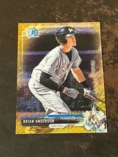 BRIAN ANDERSON prospect rc 2017 Bowman Chrome GOLD SHIMMER REFRACTOR #d /50