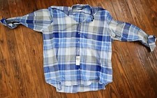 NWT Polo Ralph Lauren Big  Tall Oxford Blue Plaid Mens 4XB Long Sleeve Button