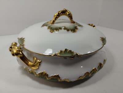 CH FIELD Haviland Round Covered Vegetable Server Limoges Ovington Bro.
