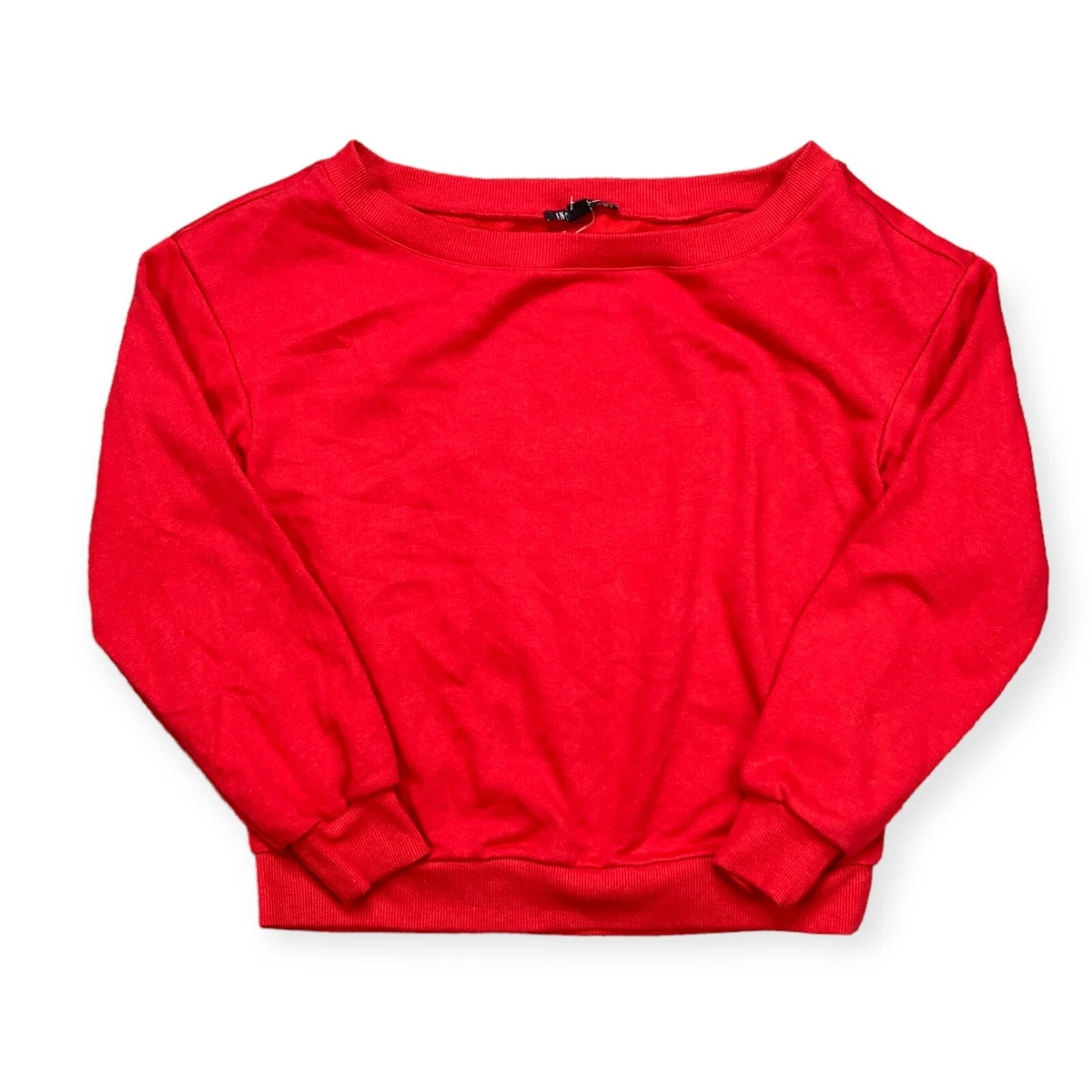 Inc International Concepts Off The Shoulder Sweatshirt Red Womens Size Small