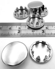 Nickel Plated Steel Caps For 5/8" Hole Push In Tube Pipe All Weather Marine Uses