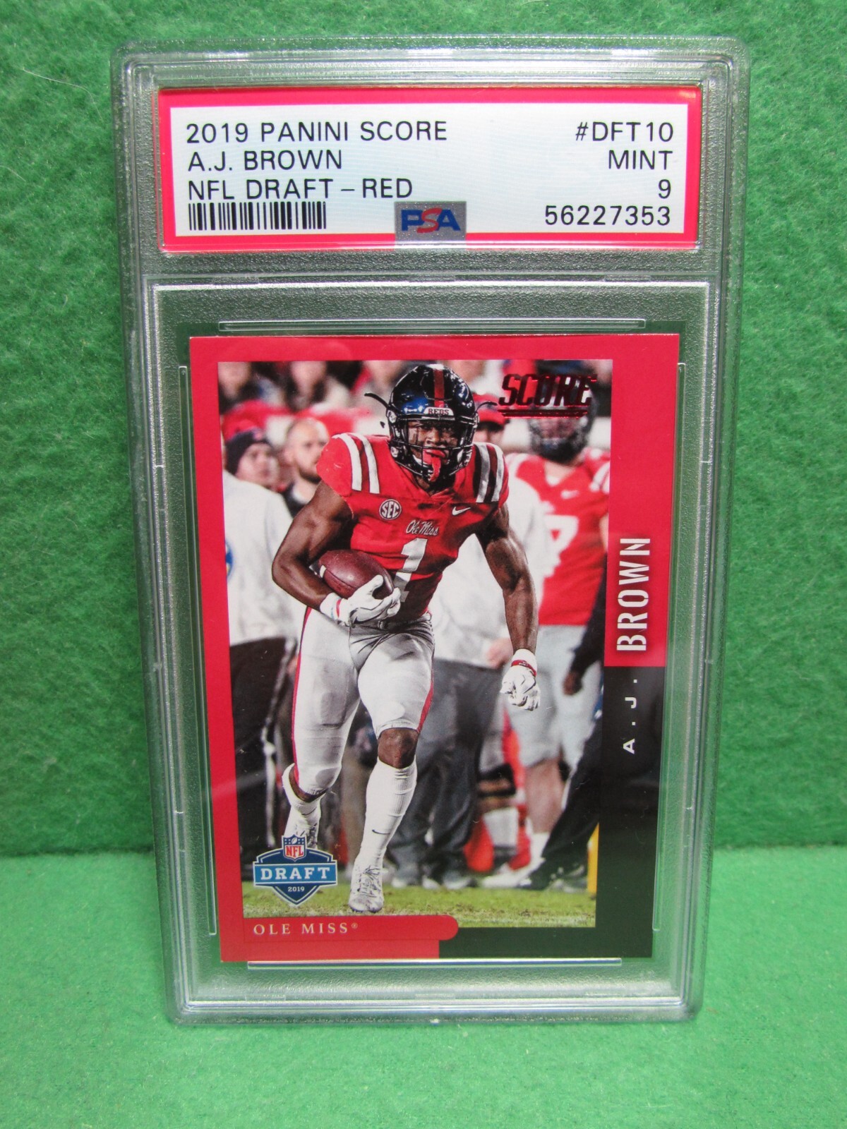 AJ Brown Panini Score NFL Draft #DFT10 Red