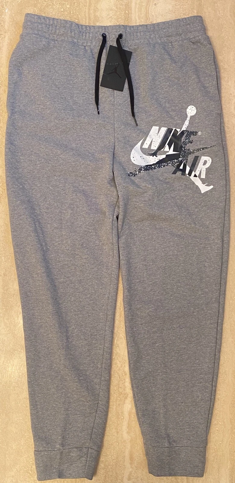 PANTALONI NIKE AIR JORDAN JUMPMAN CLASSICS DA UOMO LEGGERI IN PILE PANTALONI LARGHI