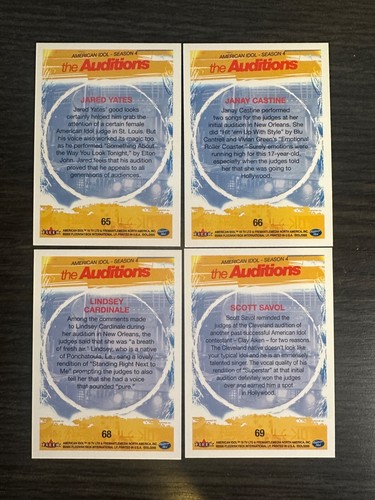 American Idol SEASON #4 ROOKIE Cary Underwood SET 81 carte con 8 inserti -92 - Foto 17 di 19