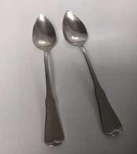 Oneida Community Stainless Grapefruit Orange Spoons Lot Of 2