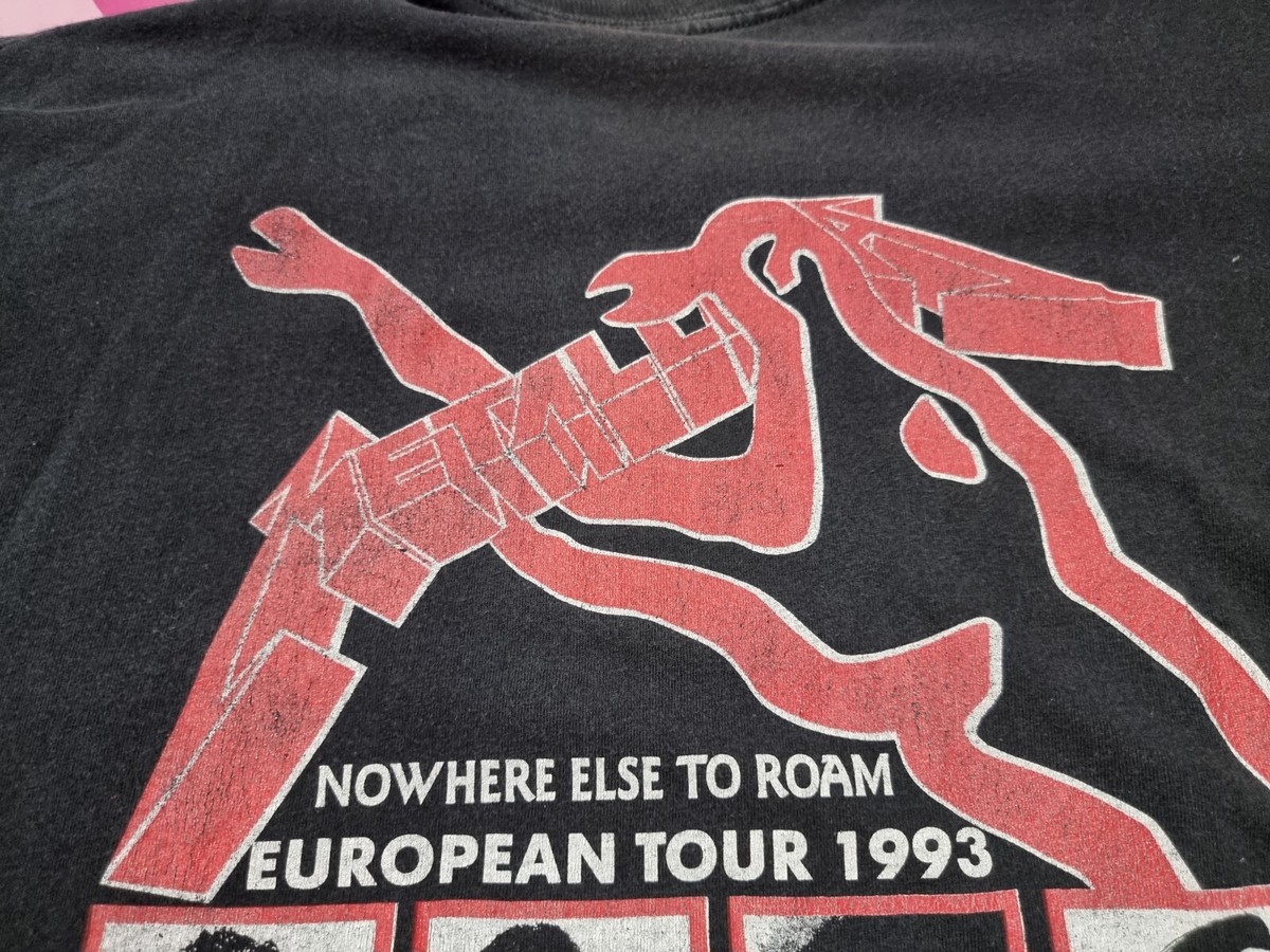 Vintage 90s 1993 Metallica Nowhere Else To Roam European Tour 